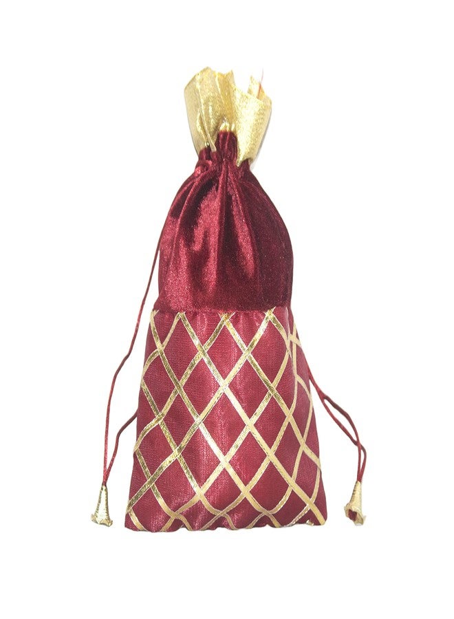 SHOPOBUDDY Velvet Potli Batwa Bag Bridal Purse Women handbag Shagun Pouch Return Gifts MultiColor (12) - Image 4